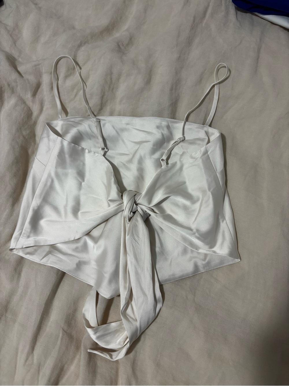 Sunday Best Satin Tie Up Top size xs - Picture 2 of 2